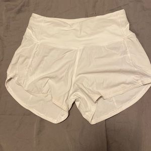 Lululemon White Athletic Shorts